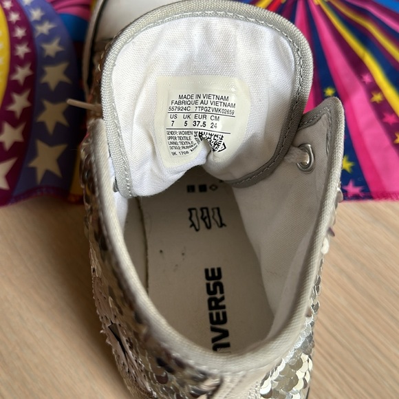 Silver sequin converse - Picture 6 of 6